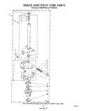 BRAKE AND DRIVE TUBE Diagram and Parts List for LT7000XTM0  Whirlpool Washer Dryer Combo