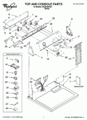 Part Location Diagram of W10206007 Whirlpool PANEL-CNTL
