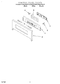 CONTROL PANEL Diagram and Parts List for KEMC378HWH0  KitchenAid Microwave Oven Combo