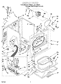 CABINET Diagram and Parts List for LGC7848DQ1  Whirlpool Dryer