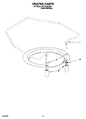 HEATER PARTS Diagram and Parts List for KUDK01ILBS5  KitchenAid Dishwasher