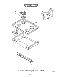 COOK TOP Diagram and Parts List for SF304BSPW0  Whirlpool Range