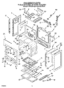CHASSIS PARTS Diagram and Parts List for GS440LEMB1  Whirlpool Range