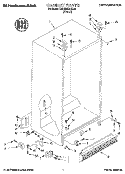 CABINET Diagram and Parts List for KSRB25QDBL01  KitchenAid Refrigerator