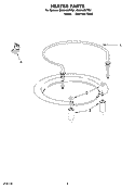 HEATER PARTS Diagram and Parts List for GU2548XTPS1  Whirlpool Dishwasher