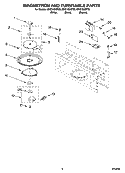 MAGNETRON AND TURNTABLE PARTS Diagram and Parts List for MH2155XPQ3  Whirlpool Microwave
