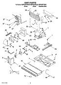 UNIT PARTS Diagram and Parts List for KBFS25ETSS00  KitchenAid Refrigerator