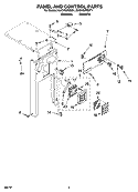 PANEL AND CONTROL PARTS Diagram and Parts List for KUCV02FRMT1  KitchenAid Trash Compactor