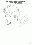 TOP GRILLE AND UNIT COVER PARTS Diagram and Parts List for KSSO48QTB03  KitchenAid Refrigerator