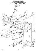 MANIFOLD PARTS Diagram and Parts List for FGP300KN2  Roper Range