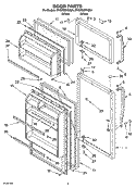 DOOR PARTS Diagram and Parts List for ET4WSMXKQ04  Whirlpool Refrigerator