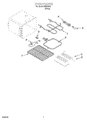 OVEN PARTS, MISCELLANEOUS PARTS Diagram and Parts List for REE22303  Roper Range