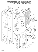 FREEZER LINER AND AIR FLOW Diagram and Parts List for KSSS42FKX00  KitchenAid Refrigerator
