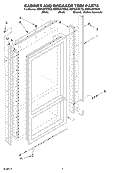 CABINET AND BREAKER TRIM PARTS Diagram and Parts List for KBRS36FKX02  KitchenAid Refrigerator