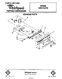 CONSOLE Diagram and Parts List for SHF5584P2  Whirlpool Dishwasher