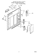 INNER DOOR Diagram and Parts List for DU810CWDQ4  Whirlpool Dishwasher