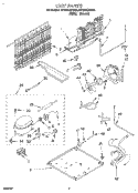 UNIT Diagram and Parts List for RT16VKXDN00  Roper Refrigerator