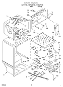 LINER Diagram and Parts List for ET18PKXGW02  Whirlpool Refrigerator