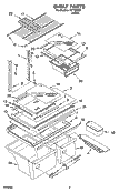 SHELF PARTS, OPTIONAL PARTS Diagram and Parts List for IMT186301  Inglis Refrigerator