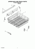 UPPER RACK AND TRACK PARTS Diagram and Parts List for DW524M1ASS0  Whirlpool Dishwasher
