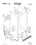 CABINET Diagram and Parts List for 3XARG486WP00  Whirlpool Refrigerator