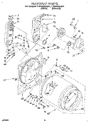 BULKHEAD Diagram and Parts List for LGR5638AN1  Whirlpool Dryer