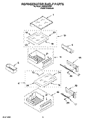 REFRIGERATOR SHELF PARTS Diagram and Parts List for KSSS42FMX03  KitchenAid Refrigerator