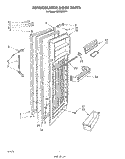 REFRIGERATOR DOOR Diagram and Parts List for GSIW36WH1  Roper Refrigerator