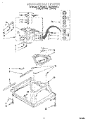 MACHINE BASE Diagram and Parts List for 4LBR8255DQ1  Whirlpool Washer
