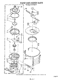 PUMP AND MOTOR Diagram and Parts List for DU7216XS2  Whirlpool Dishwasher