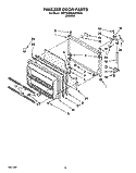 FREEZER DOOR Diagram and Parts List for 3ET22RKXZW00  Whirlpool Refrigerator