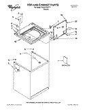 TOP AND CABINET PARTS Diagram and Parts List for 7MLSR7523PT1  Whirlpool Washer
