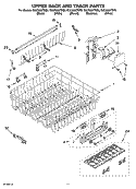 UPPER RACK AND TRACK PARTS Diagram and Parts List for GU2700XTSY0  Whirlpool Dishwasher
