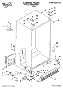 CABINET PARTS Diagram and Parts List for 6GD2SHQXKB02  Whirlpool Refrigerator