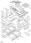 SHELF, LIT/OPTIONAL Diagram and Parts List for KTRS22KAAL12  KitchenAid Refrigerator