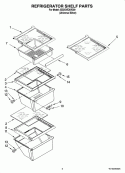 REFRIGERATOR SHELF PARTS Diagram and Parts List for ED2GVEXVD00  Whirlpool Refrigerator
