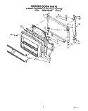 FREEZER DOOR Diagram and Parts List for ET18ZKXYW00  Whirlpool Refrigerator