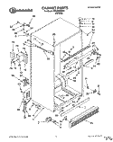 CABINET Diagram and Parts List for 3HKGN500001  Whirlpool Refrigerator