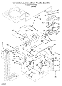 CONTROLS AND REAR PANEL Diagram and Parts List for CCW5264W3  Whirlpool Washer