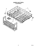 LOWER RACK Diagram and Parts List for KUDP220T2  KitchenAid Dishwasher