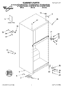 CABINET, LITERATURE Diagram and Parts List for ET4WSKXKZ02  Whirlpool Refrigerator