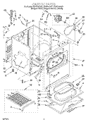 CABINET Diagram and Parts List for KGYS850GQ1  KitchenAid Dryer