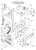 CABINET Diagram and Parts List for 7MLGQ8857JQ1  Whirlpool Dryer