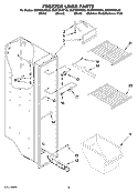 FREEZER LINER PARTS Diagram and Parts List for ED2FHEXSB03  Whirlpool Refrigerator