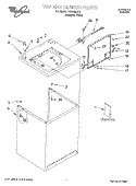 TOP AND CABINET, LITERATURE Diagram and Parts List for LXR6432JQ1  Whirlpool Washer