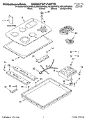 COOKTOP PARTS, MISCELLANEOUS PARTS Diagram and Parts List for KECC567KSS03  KitchenAid Cooktop