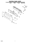 CONTROL PANEL PARTS Diagram and Parts List for KEHC309JBT08  KitchenAid Microwave Oven Combo