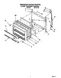 FREEZER DOOR Diagram and Parts List for TT20AKXAW00  Whirlpool Refrigerator