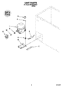 UNIT PARTS, OPTIONAL PARTS (NOT INCLUDED) Diagram and Parts List for EH070FXRQ00  Whirlpool Freezer