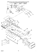 MOTOR AND ICE CONTAINER Diagram and Parts List for KSSS36QHW00  KitchenAid Refrigerator
